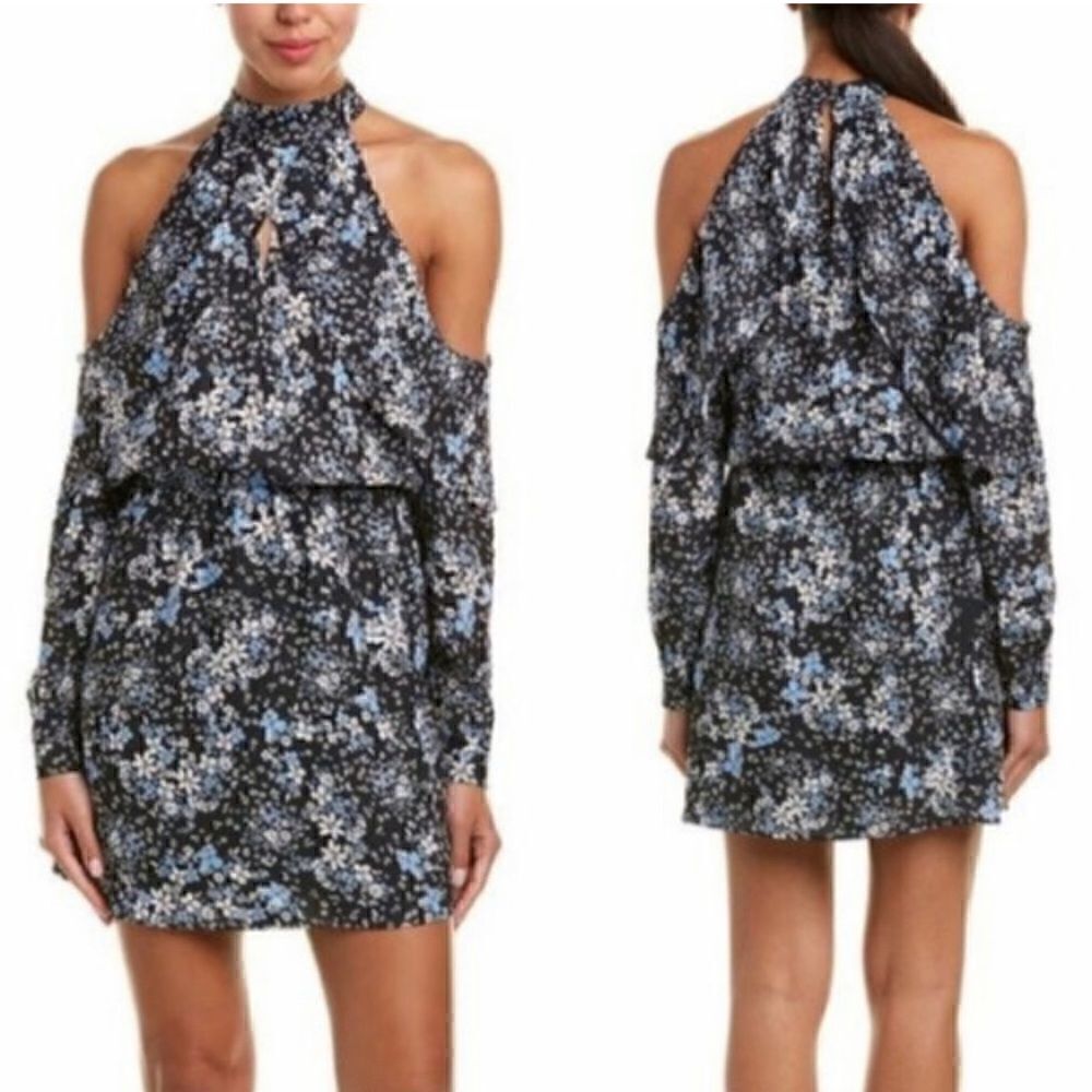 PARKER NWT Cold Shoulder Floral Print Shift Dress style p8e4228pgp Size Small